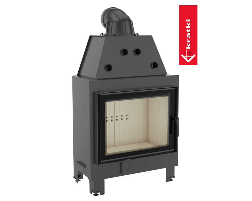 Chimenea de leña MBA Frontal (Puerta lateral) doble cristal 4