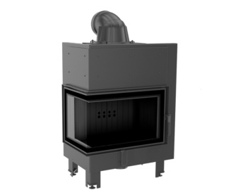 Chimenea de leña MBM 10kW Esquinero (Puerta lateral)