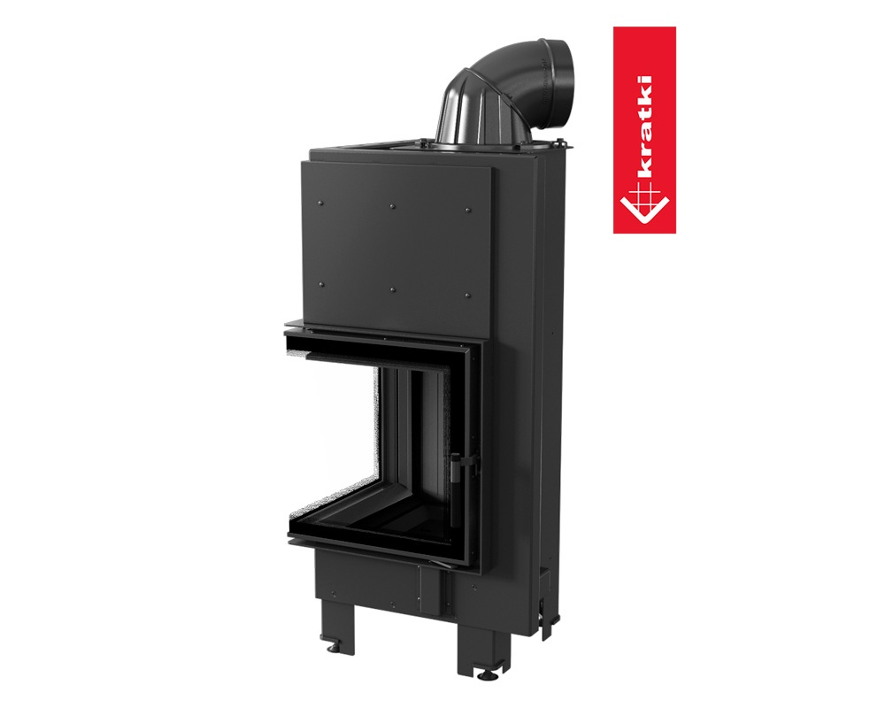 Chimenea de leña MBN 8 kW Esquinero puerta lateral 3