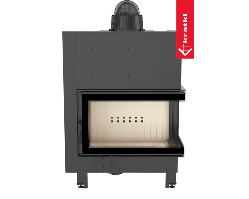 Chimenea de leña MBO 15kW Esquinero (Puerta lateral)