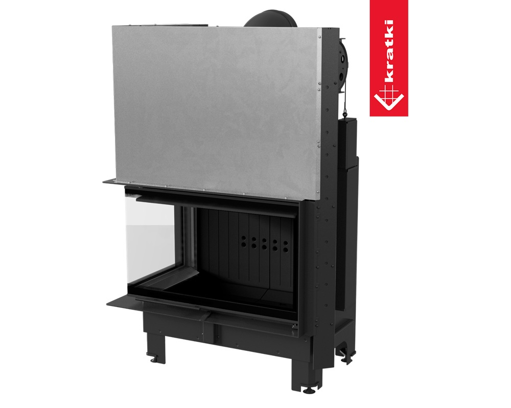 Hogar de leña MBO 15 kW Esquinero (Puerta guillotina) 3