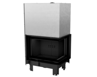 Chimenea de leña MBZ 13 kW Esquinero (Puerta guillotina)