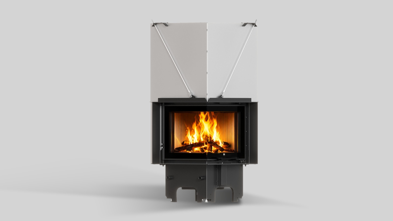 Chimenea de leña esquinera MILANO 480_480 Guillotina 9