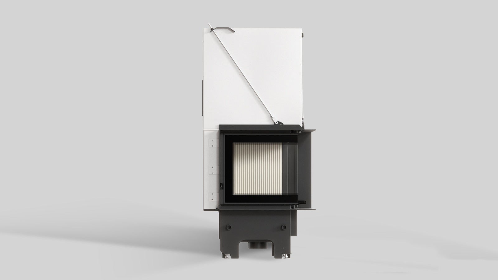 Chimenea de leña esquinera MILANO 480_480 Guillotina 7