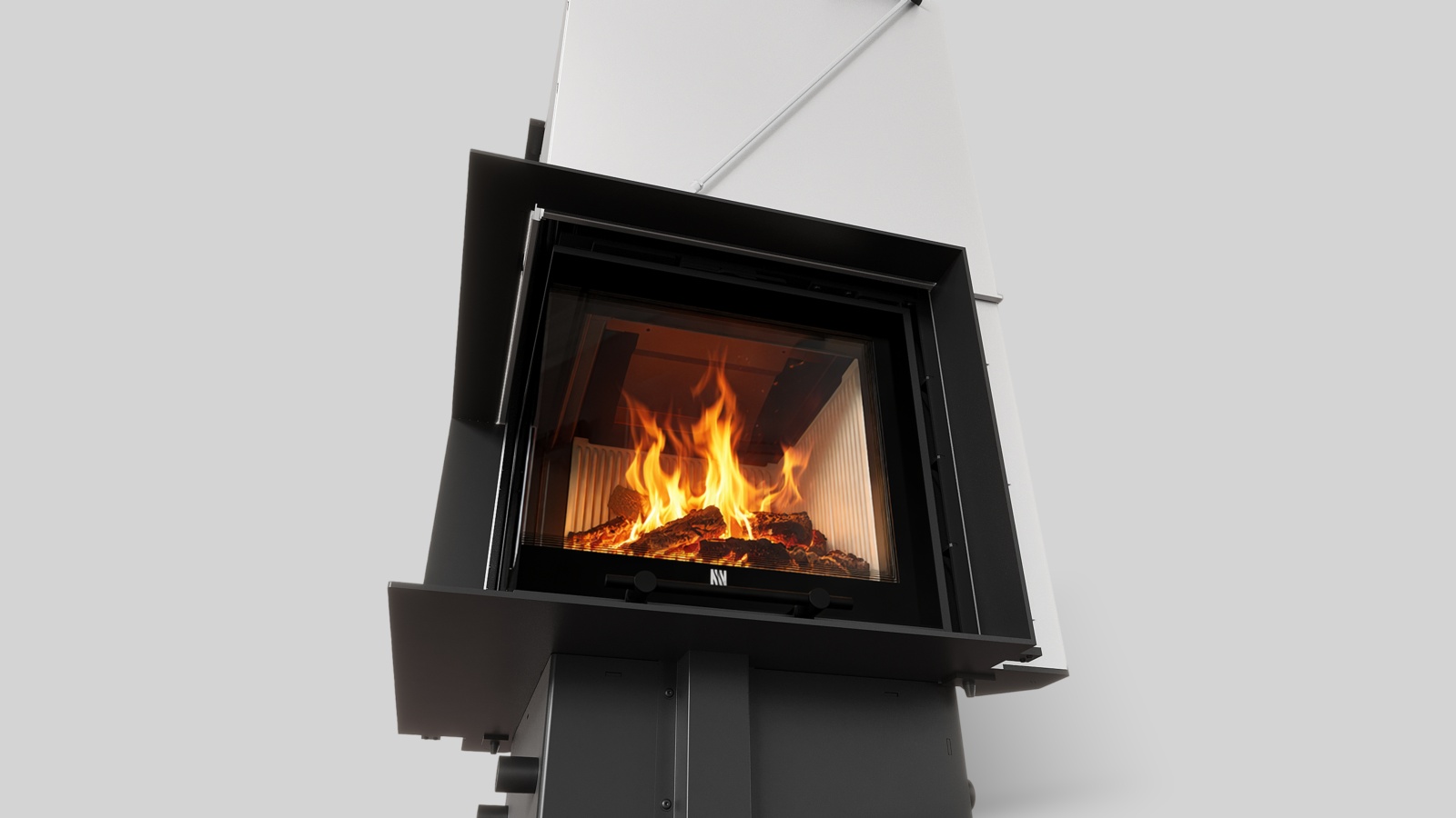 Chimenea de leña esquinera MILANO 480_480 Guillotina 8