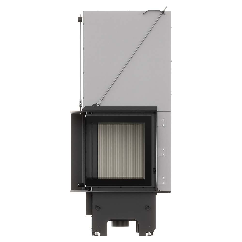 Chimenea de leña esquinera MILANO 700_480 Guillotina 2