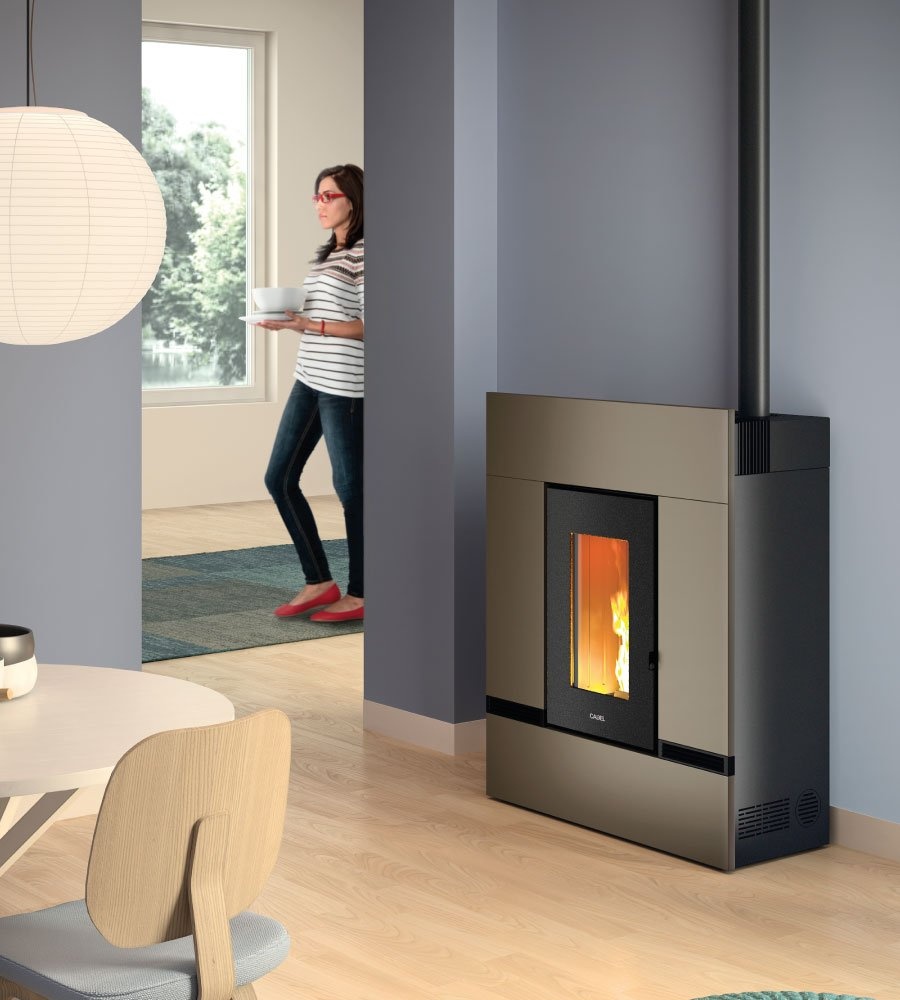 Estufa de pellet MITHOS 14 PLUS UP-TWIN