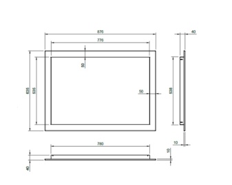 Marco de 4 lados 50mm para VISION 8 NEO