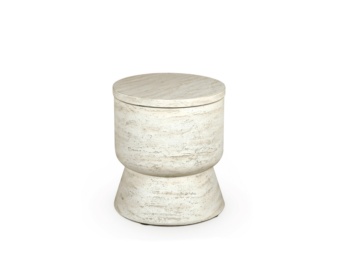 Mesa auxiliar refrigeradora ROUND travertine