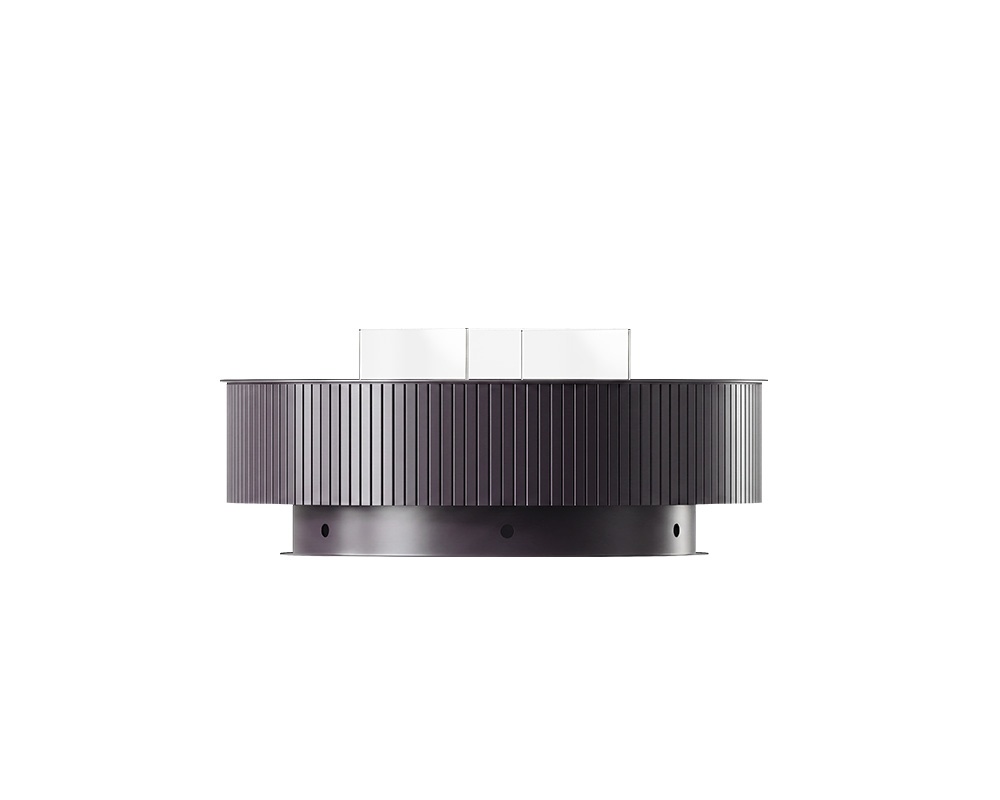 Chimenea de gas exterior RONDO Metálica Plum Noir