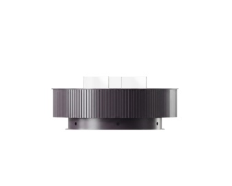 Chimenea de gas exterior RONDO Metálica Plum Noir