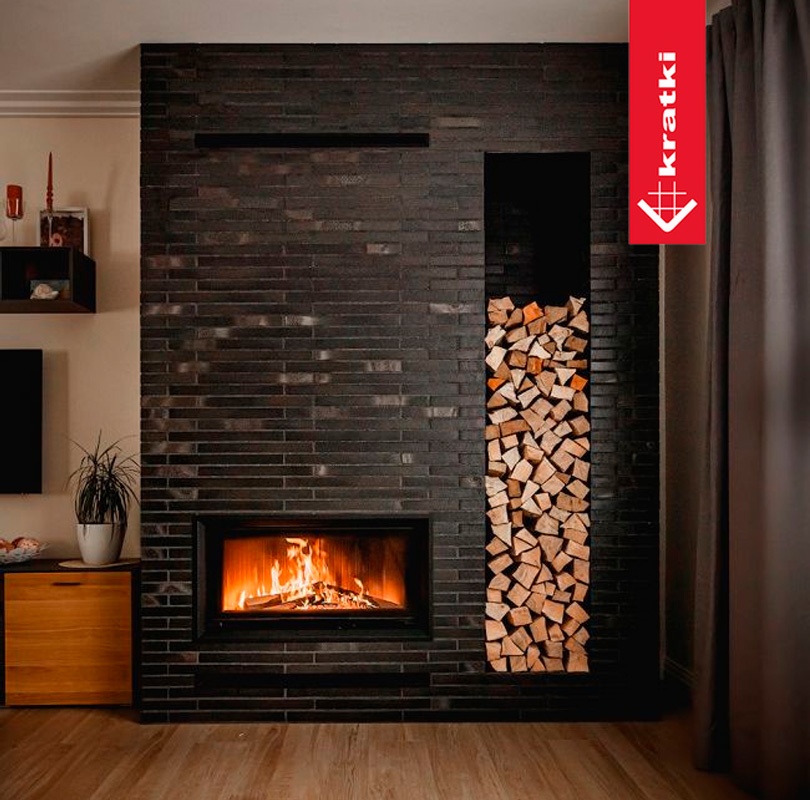 Chimenea de leña NADIA 14 frontal (Puerta guillotina) 1