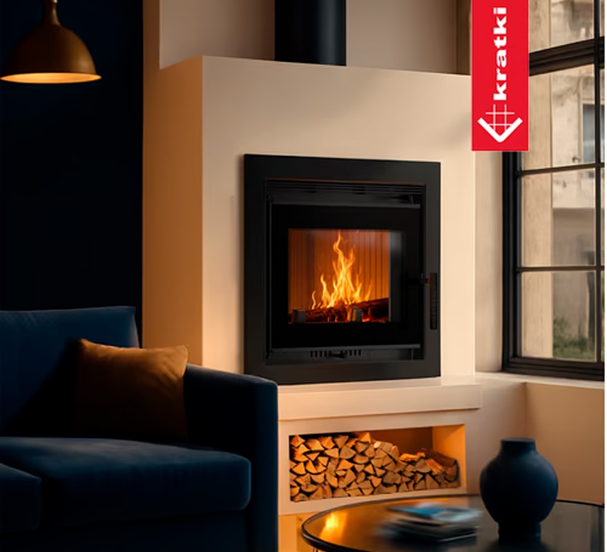 Chimenea de leña NEL DECO (Puerta lateral)