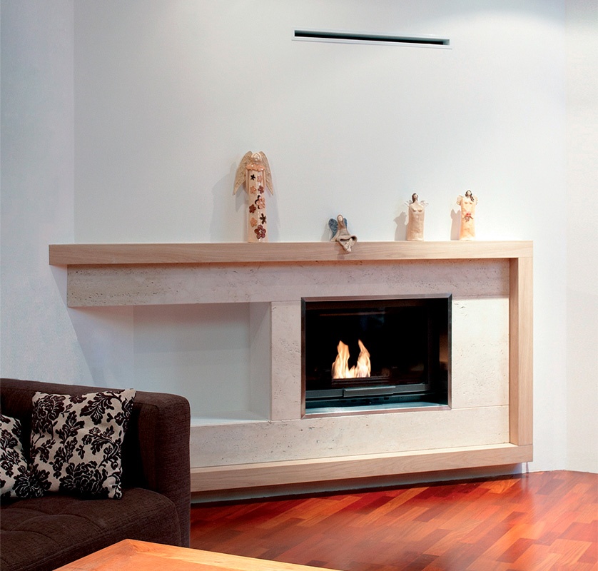 Chimenea de leña OLIWIA DECO (Puerta guillotina) 6