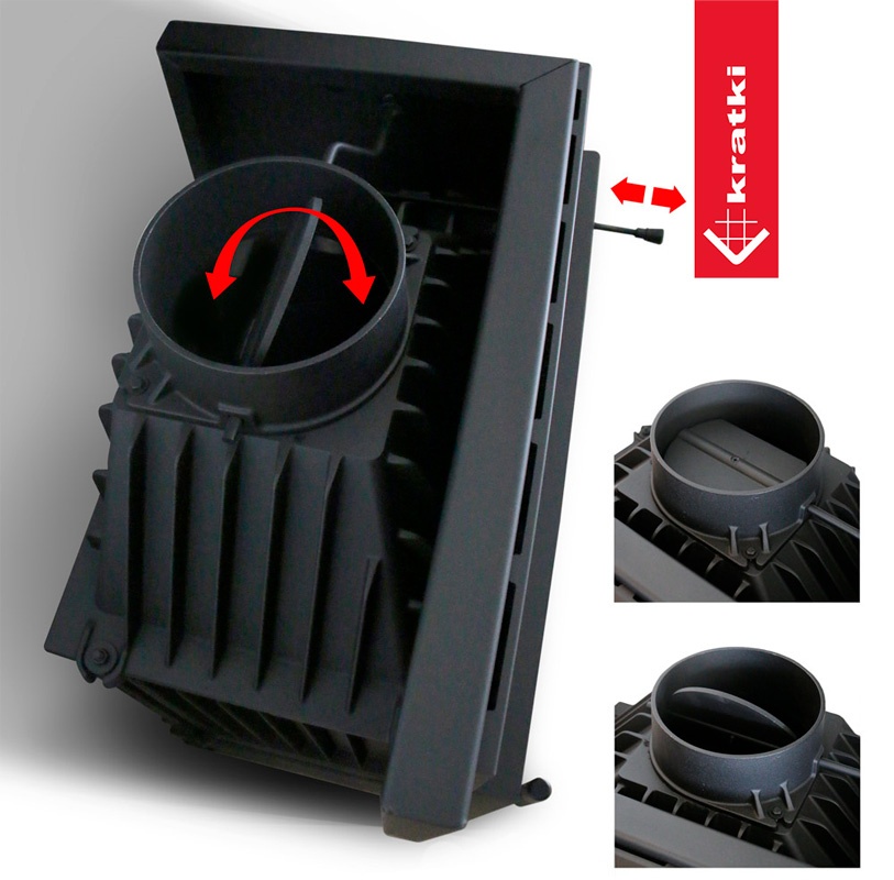 Chimenea de leña OLIWIA Esquinera (Puerta lateral) 1