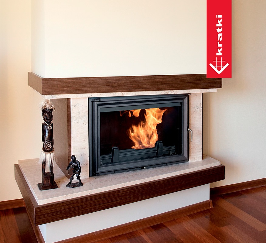 Chimenea de leña OLIWIA (Puerta lateral) Cristal cerámicol