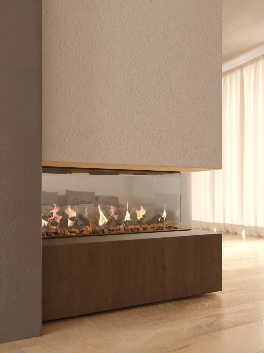 Chimenea de gas PANO 650 esquinera 2