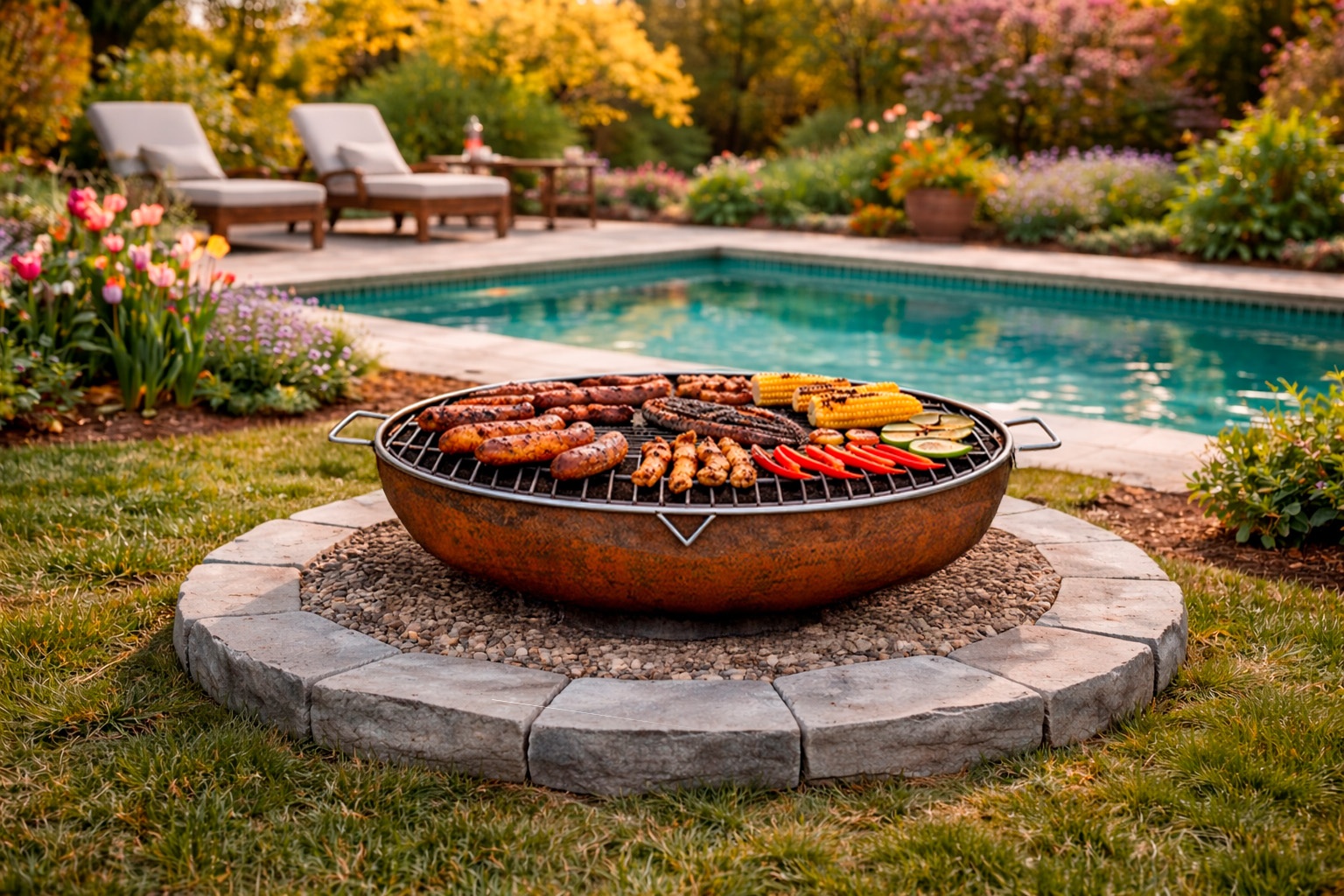 Pebetero Nora Flames 100 acero corten 5