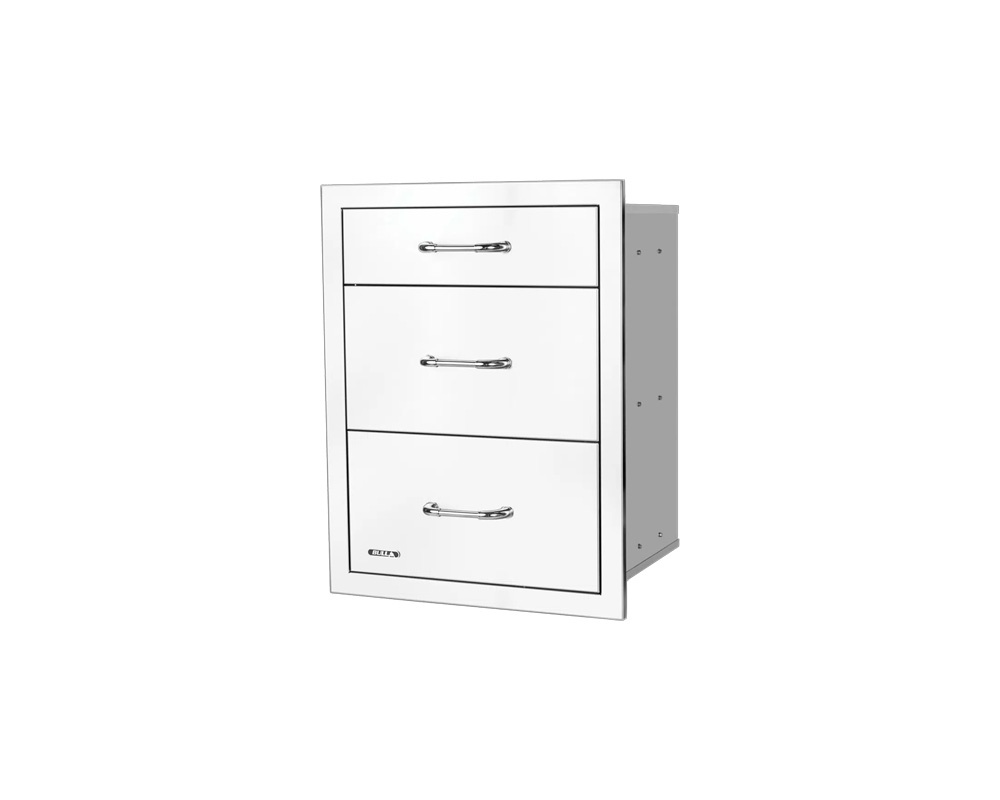 Cajón extraíble triple con relieve
