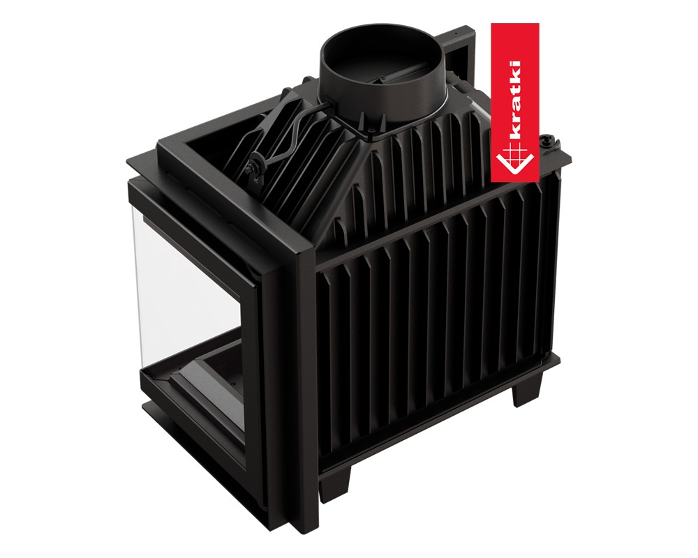 Hogar de leña SIMPLE M Esquinero Puerta lateral