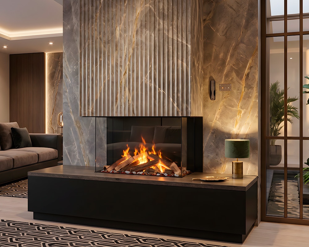 Chimenea eléctrica SENSACION 800/500 (3 caras) 2
