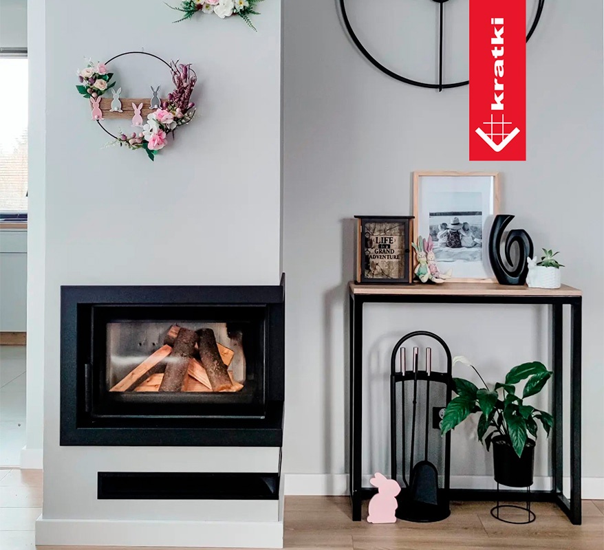 Chimenea de leña SIMPLE Esquinera (Puerta lateral) 5