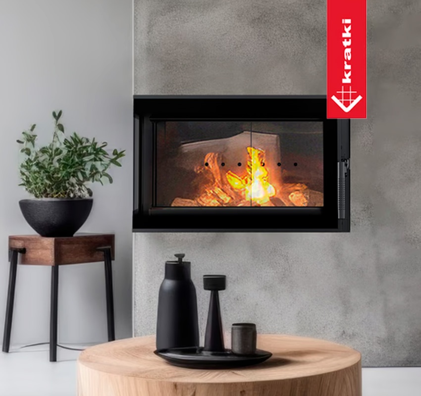 Chimenea de leña SIMPLE Esquinera (Puerta lateral) 9