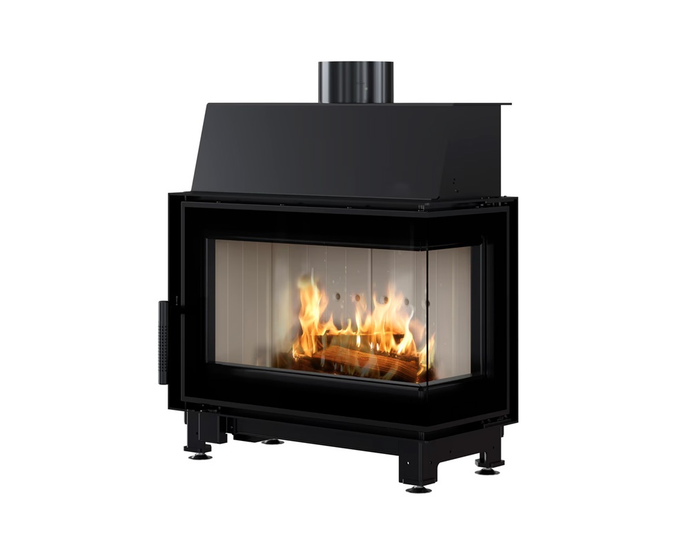 Chimenea de leña SIMPLE Esquinera (Puerta lateral)