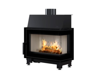 Chimenea de leña SIMPLE Esquinera (Puerta lateral)