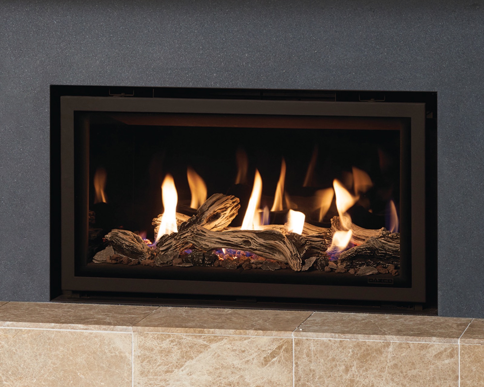 Chimenea de gas STUDIO 1 LPG Atmosférico Efecto piedras con mando a