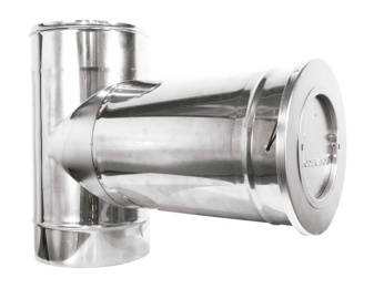 T CON TAPA PARA MODERADOR DE TIRO ø250 INOX