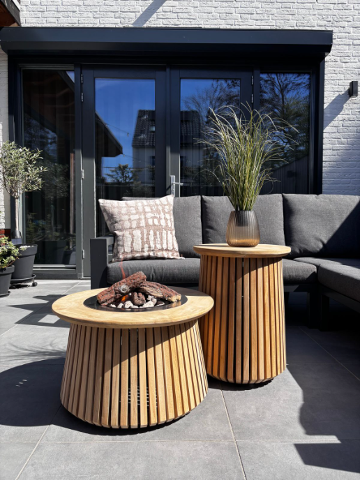 Mesa de exterior LAGUNE ROUND 60 teak 1