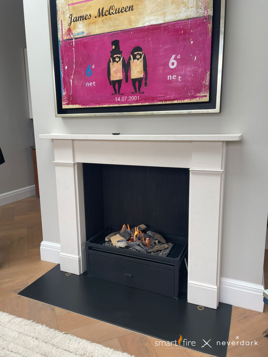 Chimenea eléctrica bioetanol CHALET I 650 in 12