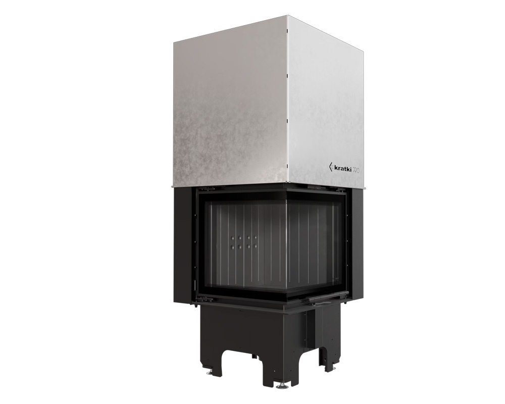 Chimenea de leña VNL 480-480 Esquinera (Puerta guillotina)
