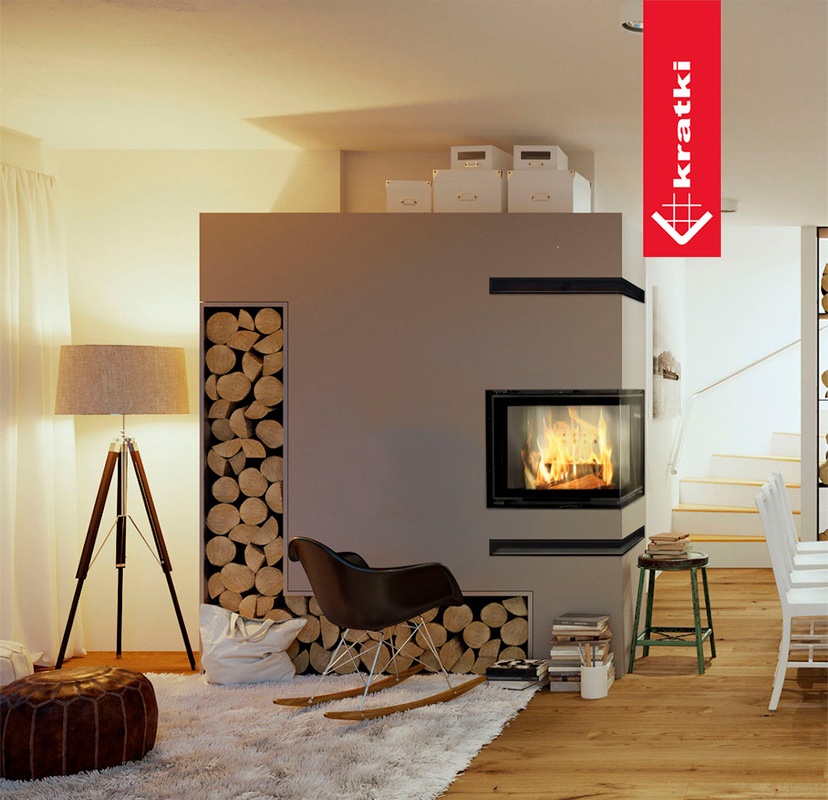 Chimenea de leña VN Esquinero 610-430 (Puerta guillotina) 3