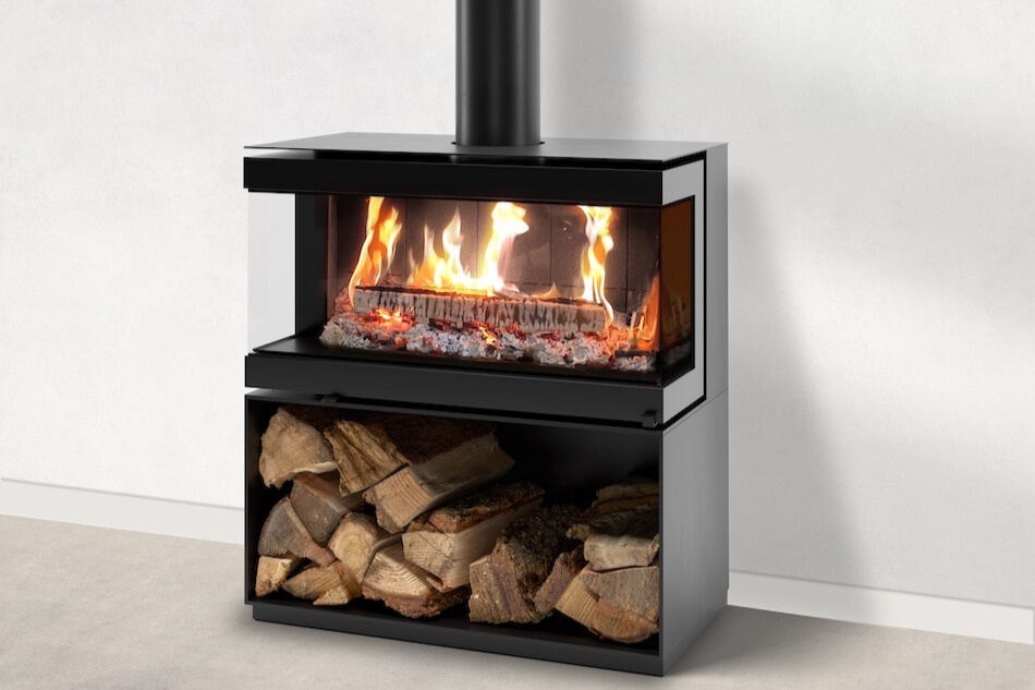 Chimenea de leña VENUS IN THE BOX 630 3 caras 2