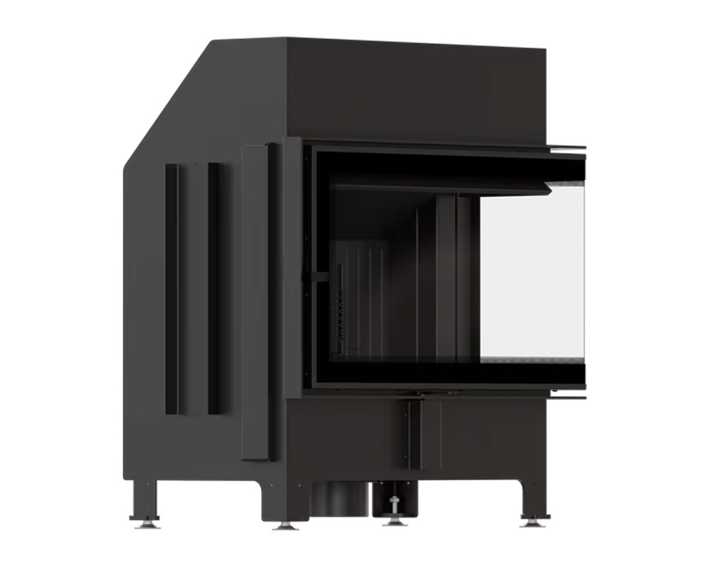 Chimenea de leña ZIBI ECO 9,9 kW Esquinero (Puerta lateral)