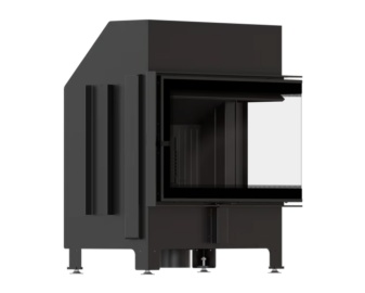 Chimenea de leña ZIBI ECO 9,9 kW Esquinero (Puerta lateral)