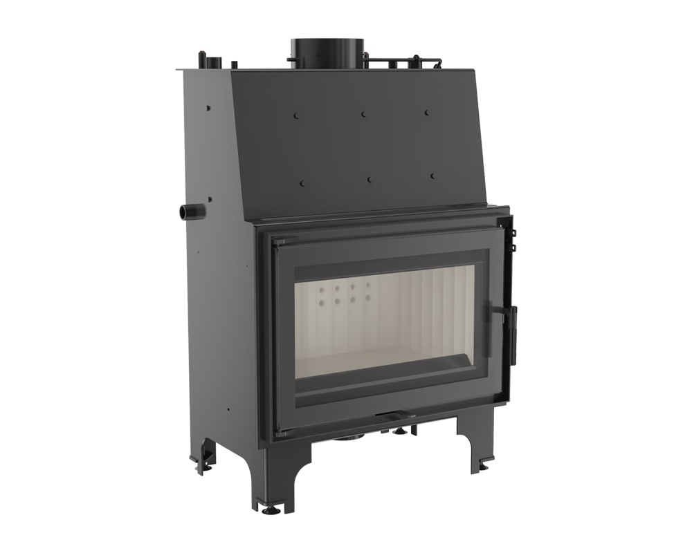Chimenea de leña calefactora AQUARIO 12kW Ø200