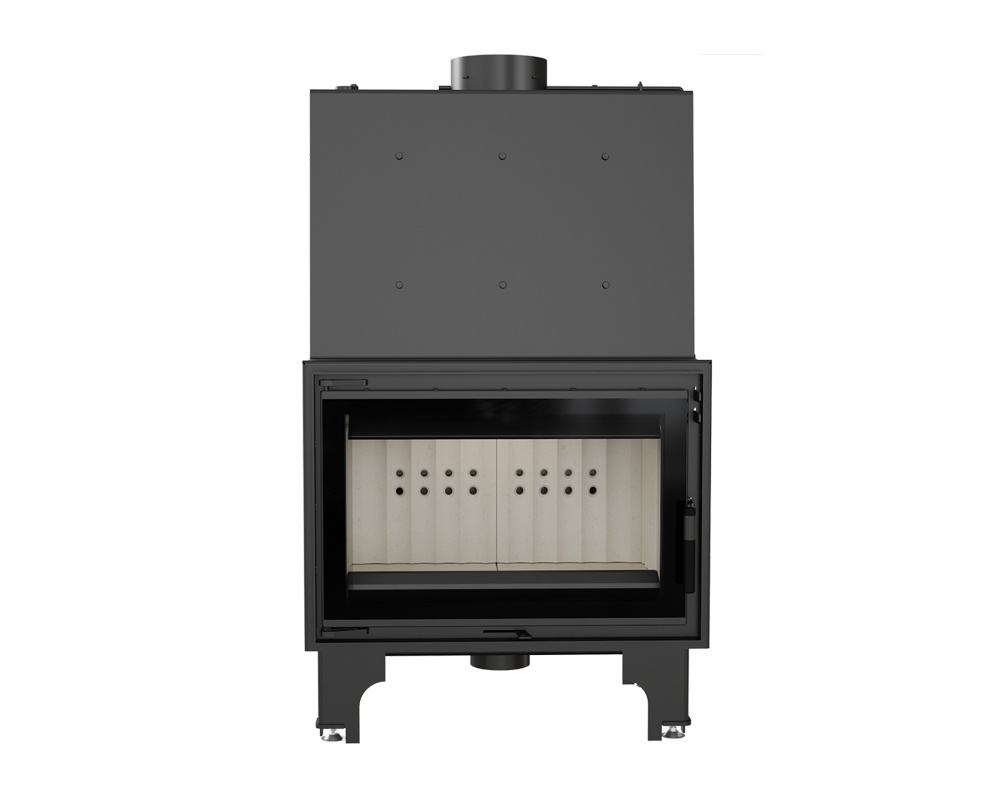 Chimenea de leña calefactora AQUARIO 16kW (doble cristal) 1
