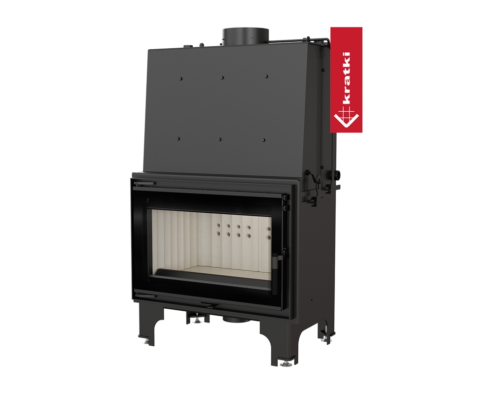 Chimenea de leña calefactora AQUARIO 16kW (doble cristal) 2