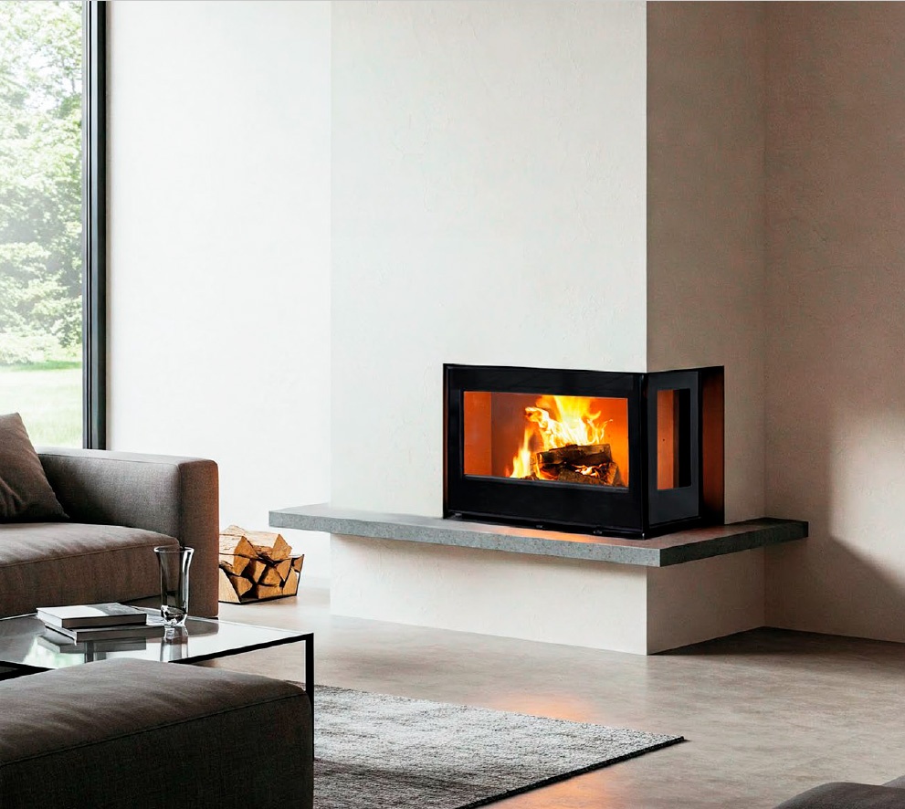 Insertable de leña ARCH 8 TRIO L/R visión lateral 2