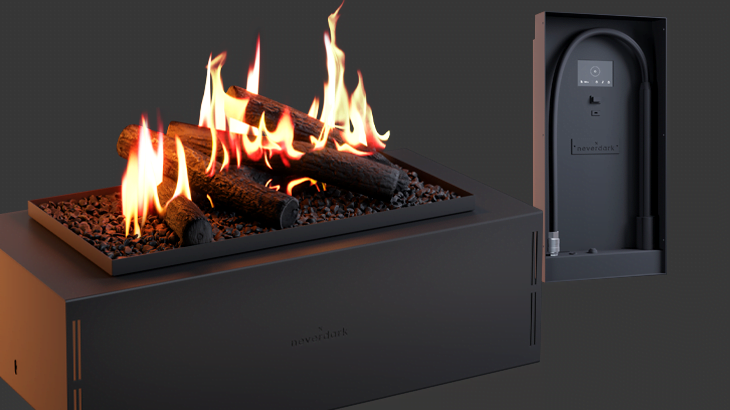 Chimenea electrónica de bioetanol CHALET I 650 EX