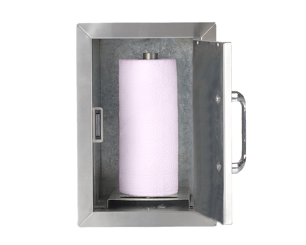Caja inox con dispensador de papel