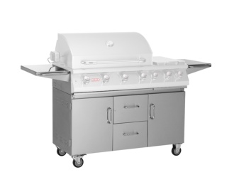 Carrito con bandejas laterales para barbacoa DIABLO y 7BURNER