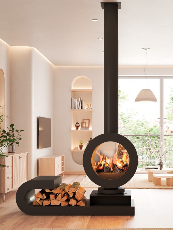 Chimenea de leña 0'800 CENTRAL 2