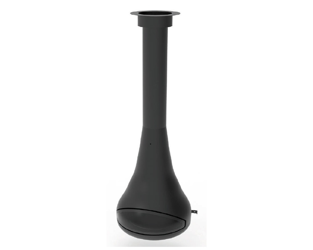 Chimenea de leña suspendida FUSION FRONTAL con puerta