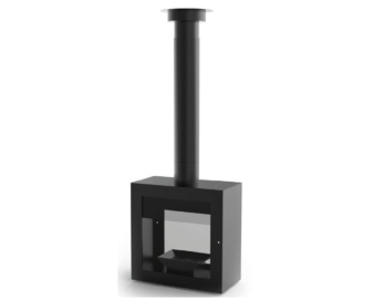 Chimenea de leña suspendida QUB CENTRAL