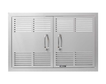 Doble puerta acceso ventilada inox 84x56 BULL