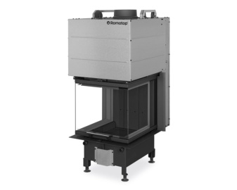 Chimenea de leña HEAT 50.52.50 int.cer.negro (Room divider) Pta guillotina. Cr. dividido HU3LG26